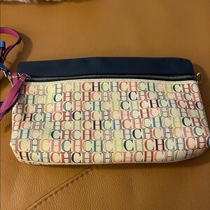 Carolina Herrera Multicolor Logo Clutch